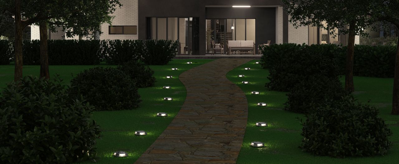 Solar Driveway Lights on Pathway