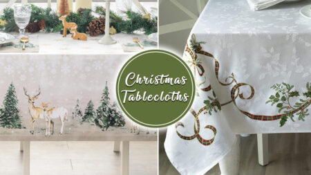 15 Festive Christmas Tablecloths to set Warm and Welcoming Holiday Mood