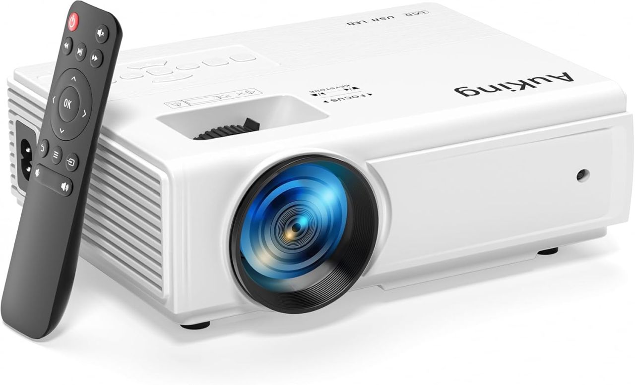 AuKing 2025 Upgraded Mini Projector