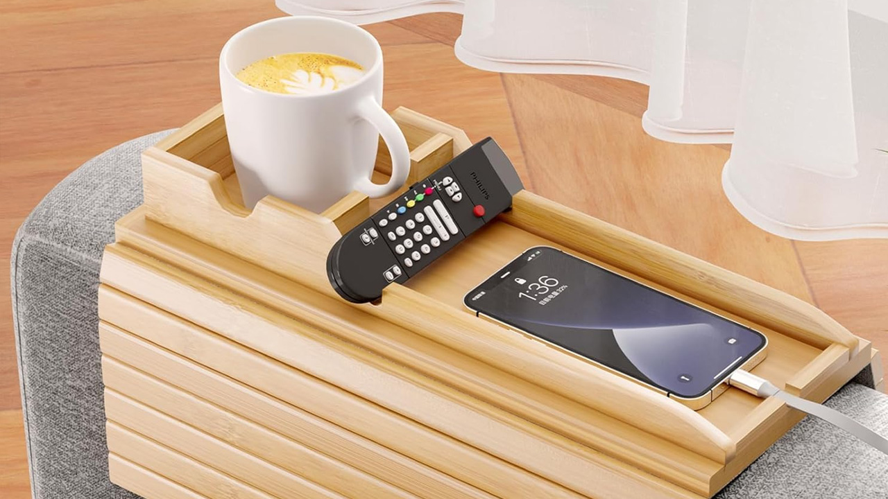 Bamboo Sofa Armrest Tray