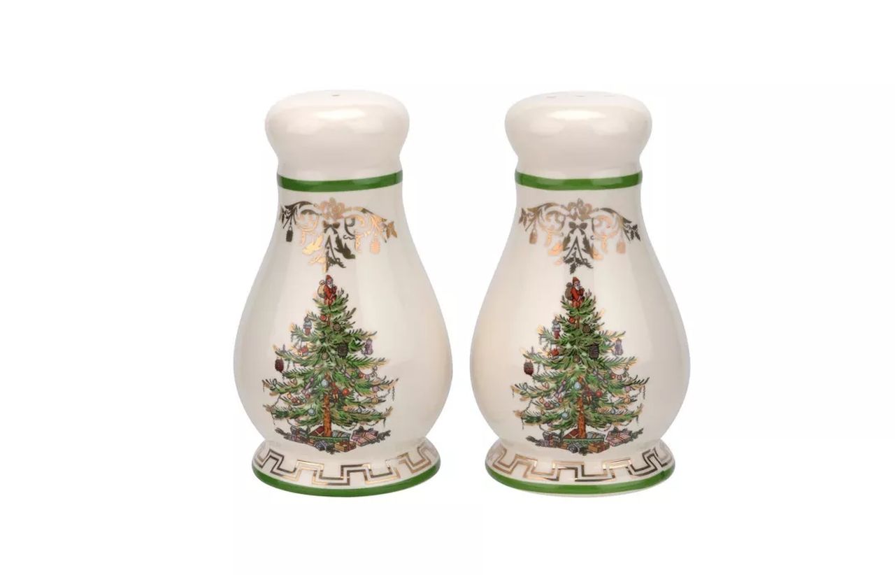 Christmas Tree Gold Salt and Pepper Shaker