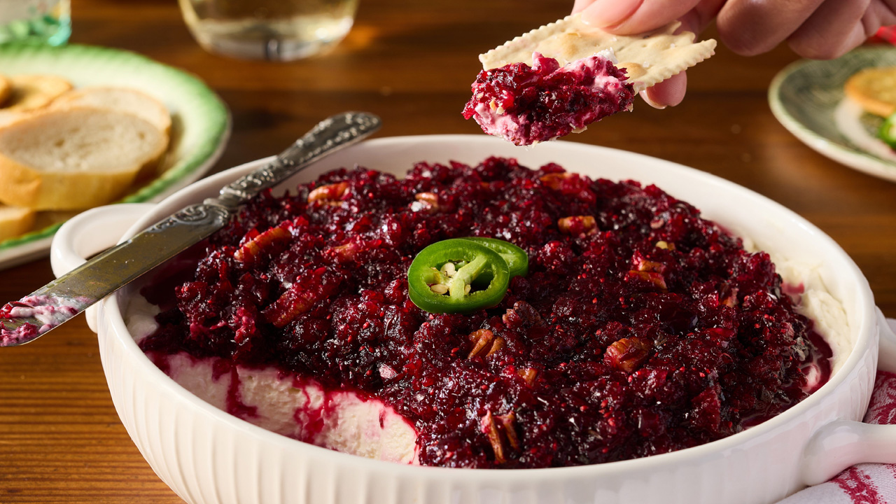 Cranberry Jalapeño Cream Cheese Dip