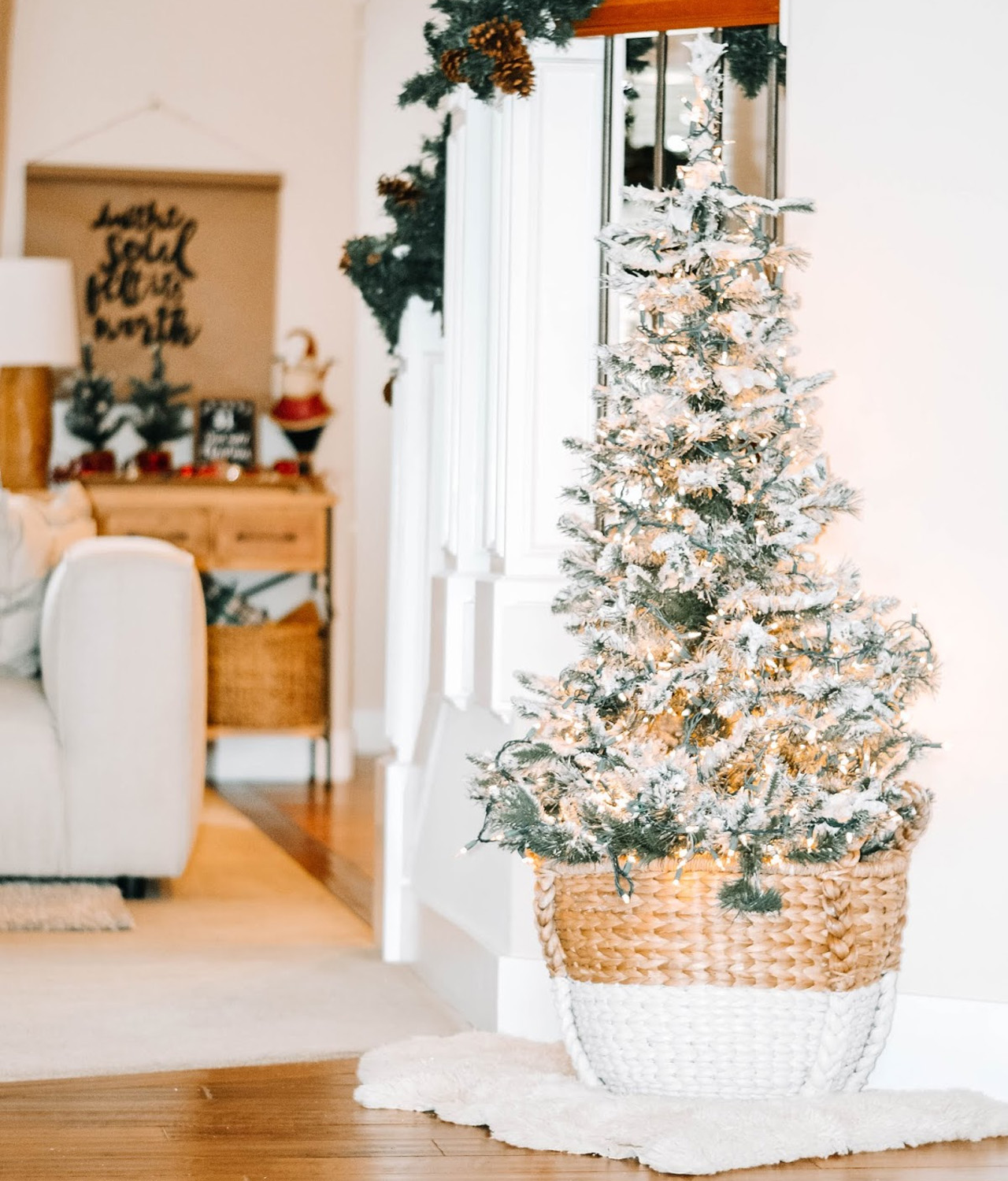 DIY Christmas Tree Basket Stand