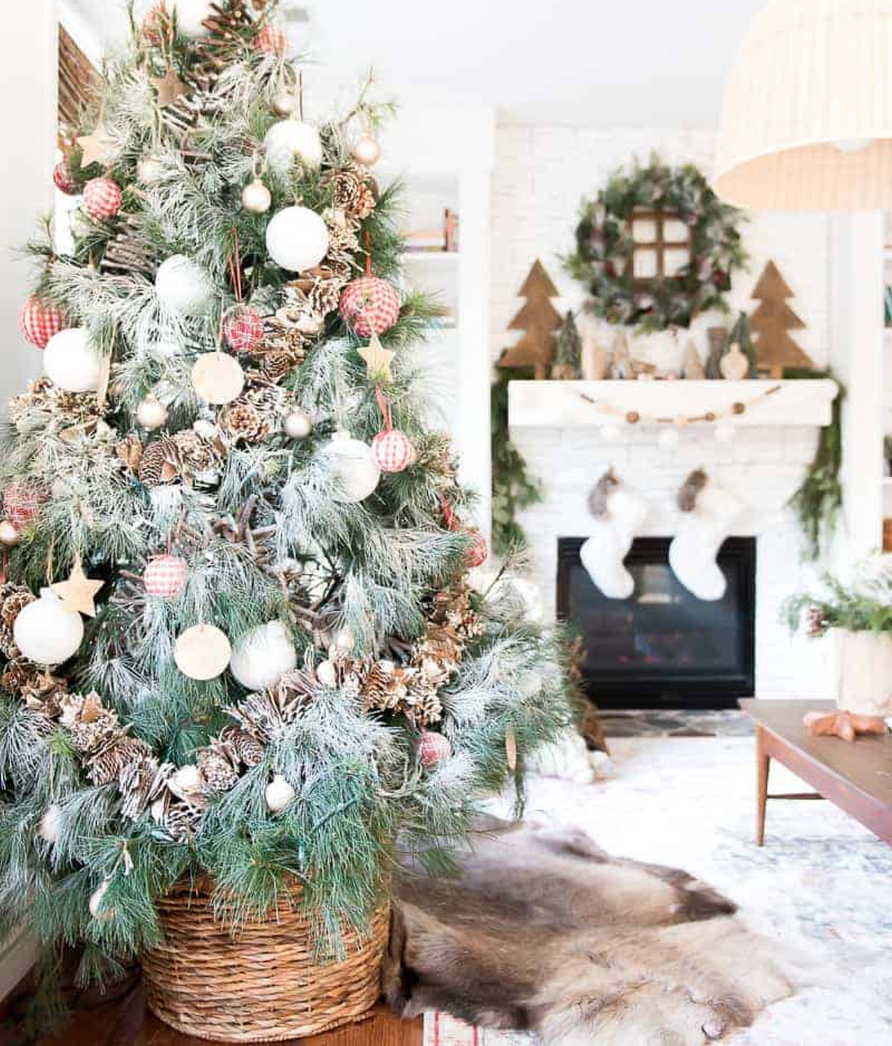 DIY Christmas Tree in a Basket