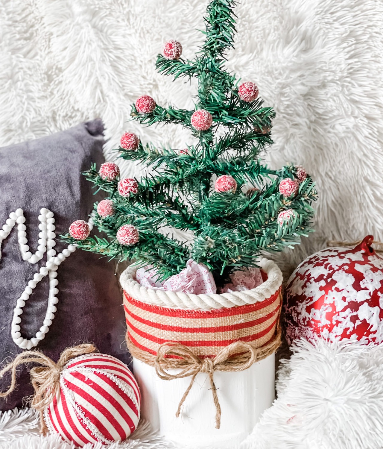 DIY Coffee can Christmas Tree Base