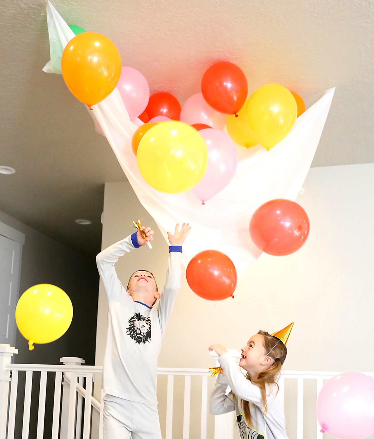 DIY balloon drop for New Year’s Eve