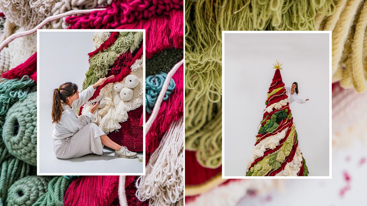DIY yarn Christmas tree by Vanessa Barragão - 1