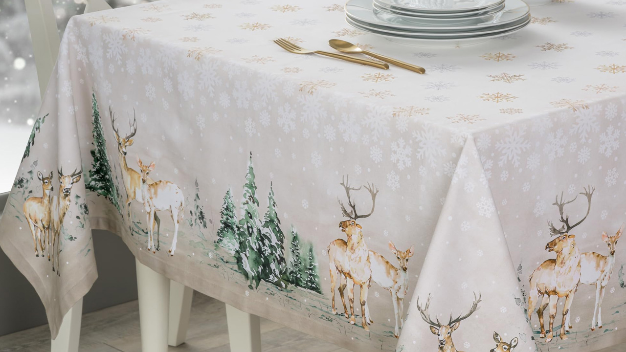Deer in the Woods Tablecloth