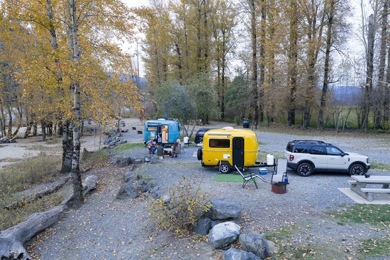 Escape E13 Fiberglass Travel Trailer in Vibrant Colors