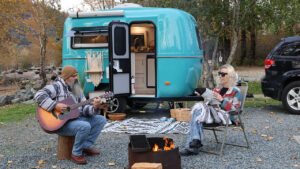 Ultralight Escape E13 Fiberglass Travel Trailer Brings Back Vintage Charm With Retro Colors Escape E13 Fiberglass Travel Trailer in Vibrant Colors