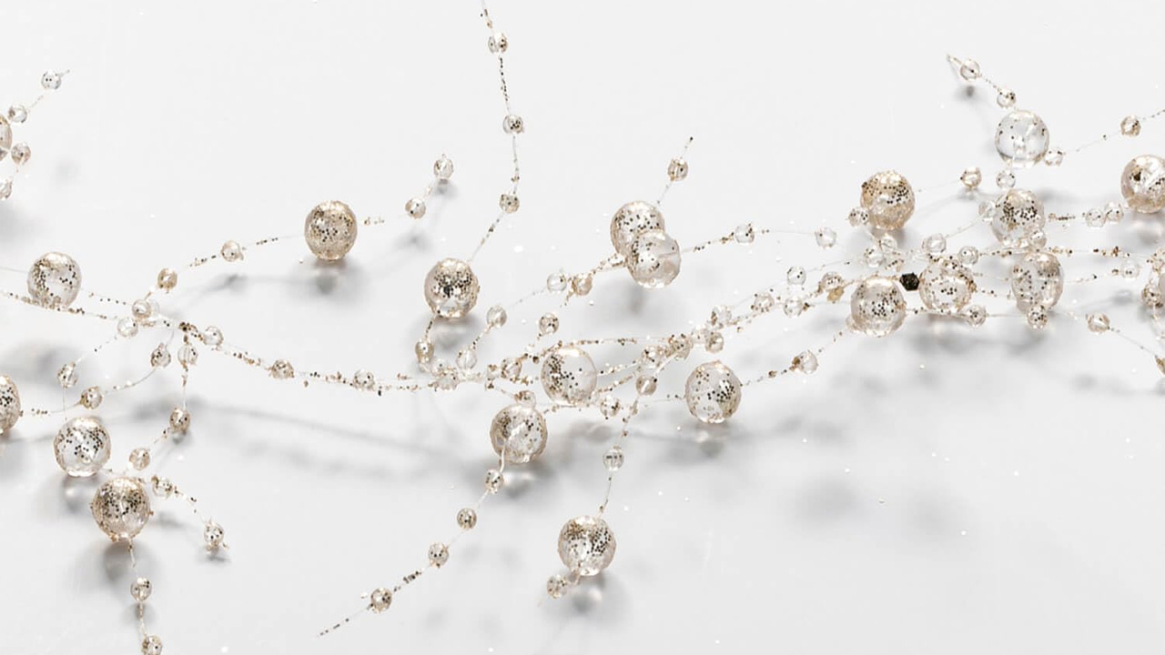 Glittered Bead Garland