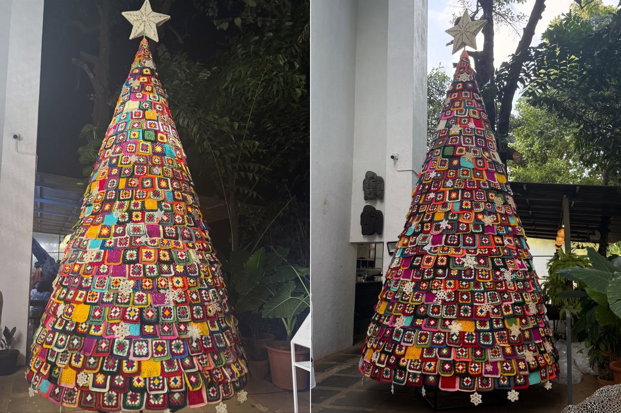 Goan Ladies Make 18-Foot Hand-Crocheted Christmas Tree