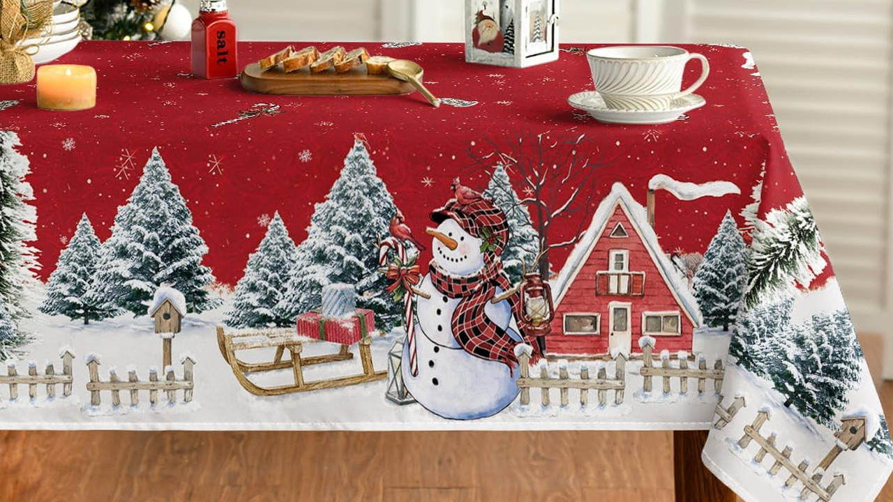 Horaldaily Christmas Tablecloth