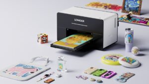 Longer ePrint Dual-Head Personal UV Printer Rolls Out the Future Longer ePrint Personal UV Printer With 3D Texture Prints on Clothing, Glass, Metal, Acrylic, Wood, Leather and More!