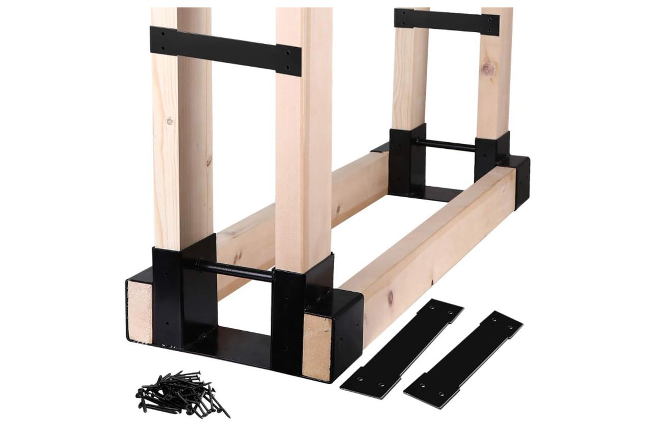 MOFEEZ Outdoor Firewood Log Storage Rack Bracket Kit