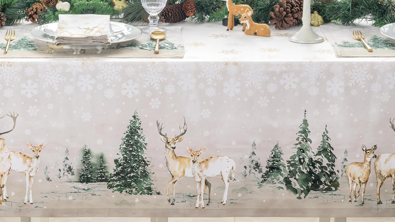 Maison d' Hermine Deer in the Wood Tablecloth