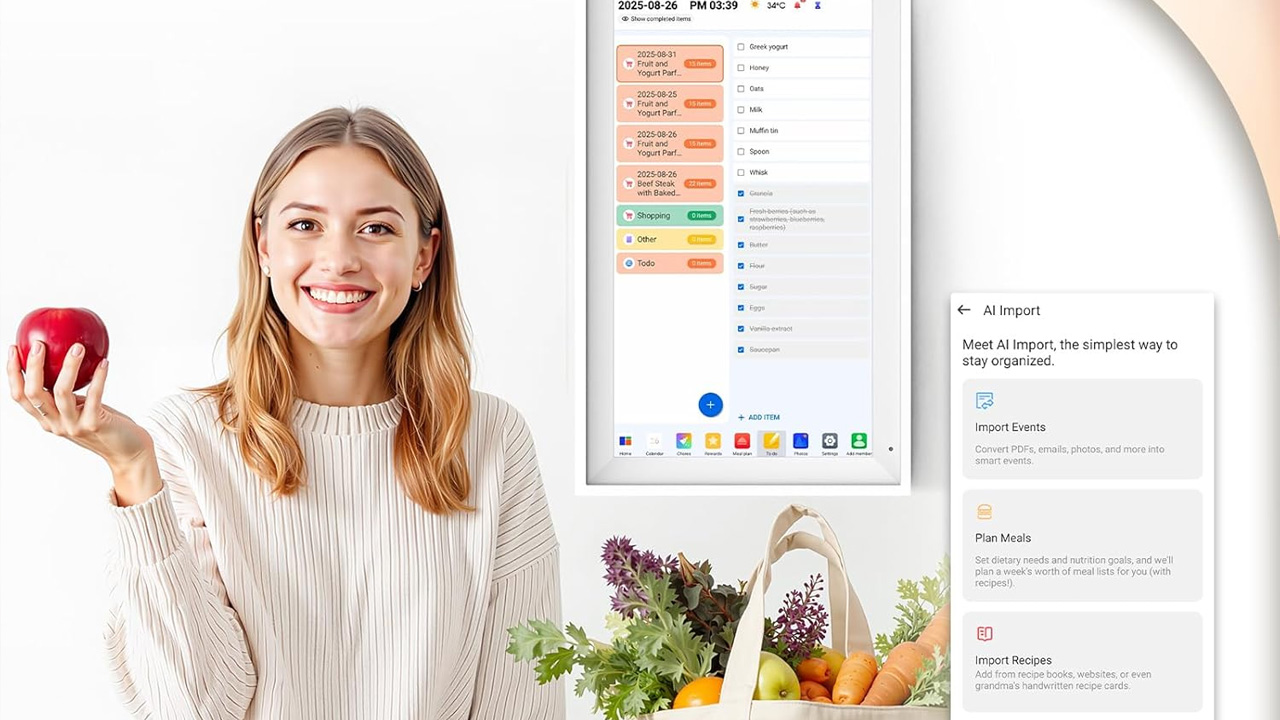 Micpop Digital Calendar Lets You Access Your Schedules, Manage Daily Chores and Plan Meals for Family