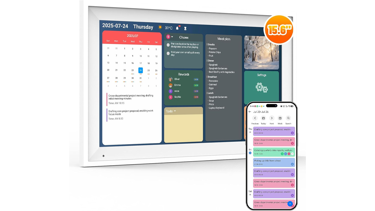 Micpop Digital Calendar Lets You Access Your Schedules, Manage Daily Chores and Plan Meals for Family
