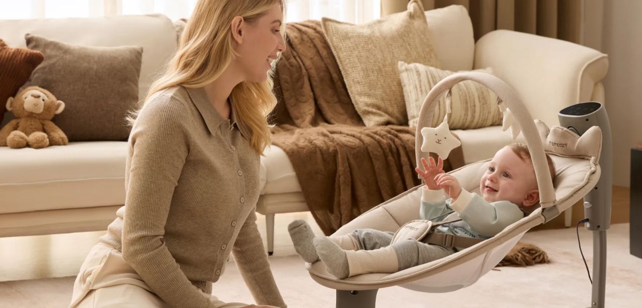 Momcozy 2-in-1 Electric Baby Swing