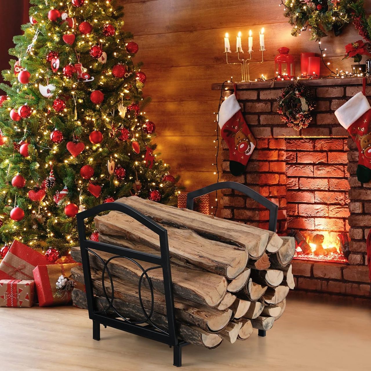PHI VILLA 17-Inch Firewood Log Rack