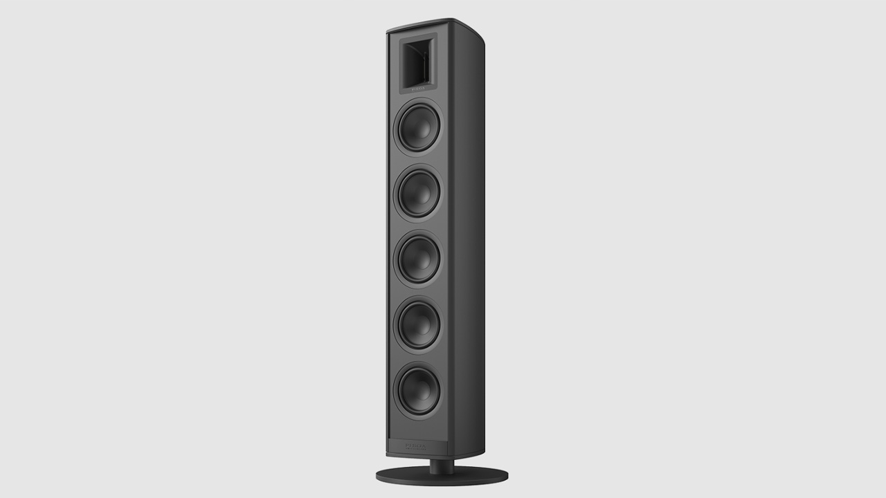 Piega Premium 801 Loudspeaker has Ribbon Tweeter With Horn Attachment