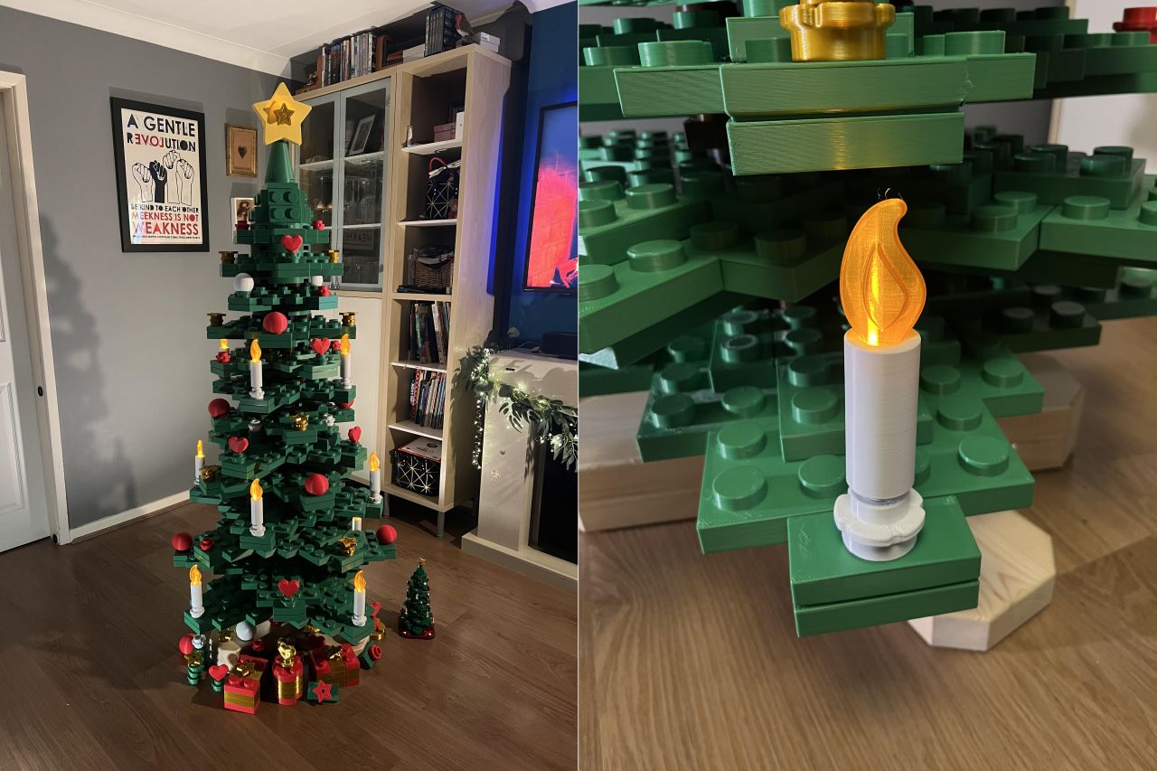 Ruth Amos Builds Giant Replica of LEGO Christmas Tree