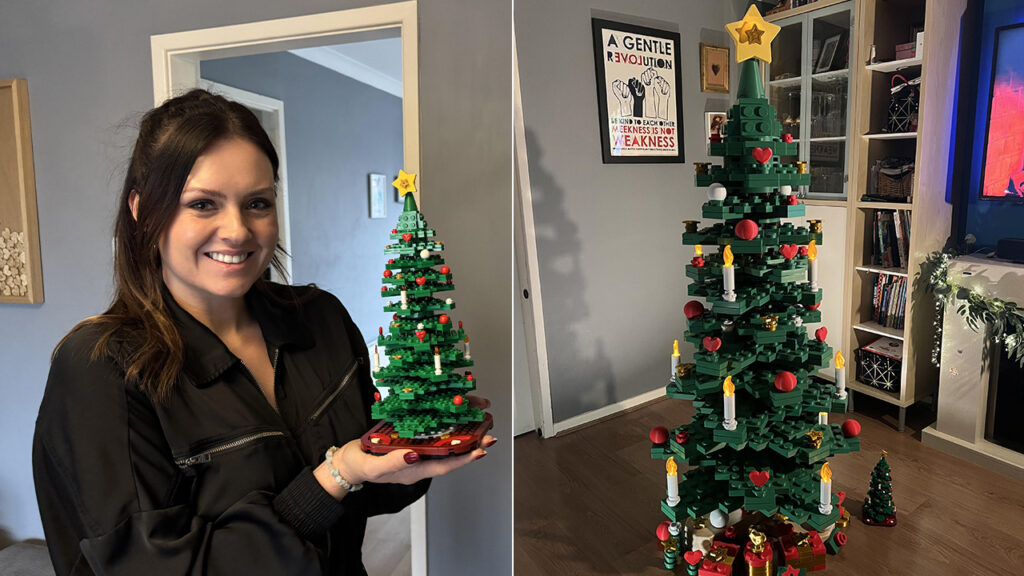 Ruth Amos 3D Printed Classic LEGO Christmas Tree Piece by Piece Into a 6-Foot Wonder Ruth Amos Builds Giant Replica of LEGO Christmas Tree