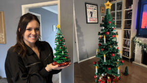 Ruth Amos 3D Printed Classic LEGO Christmas Tree Piece by Piece Into a 6-Foot Wonder Ruth Amos Builds Giant Replica of LEGO Christmas Tree