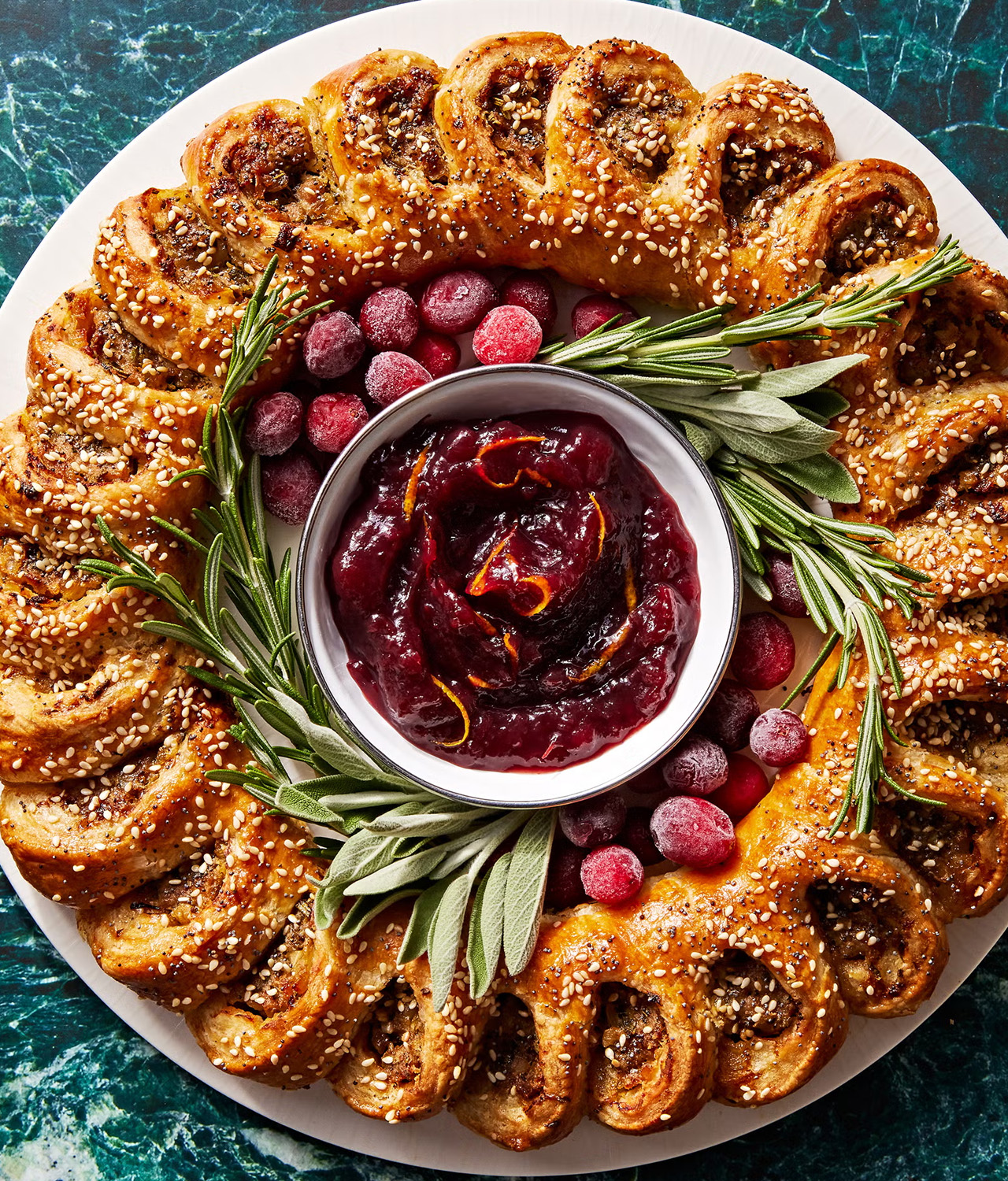 Sausage Roll Wreath