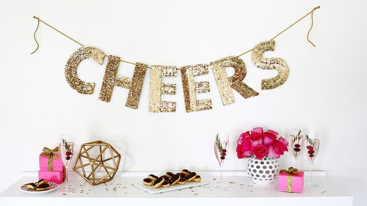 Sequin Letter Garland DIY