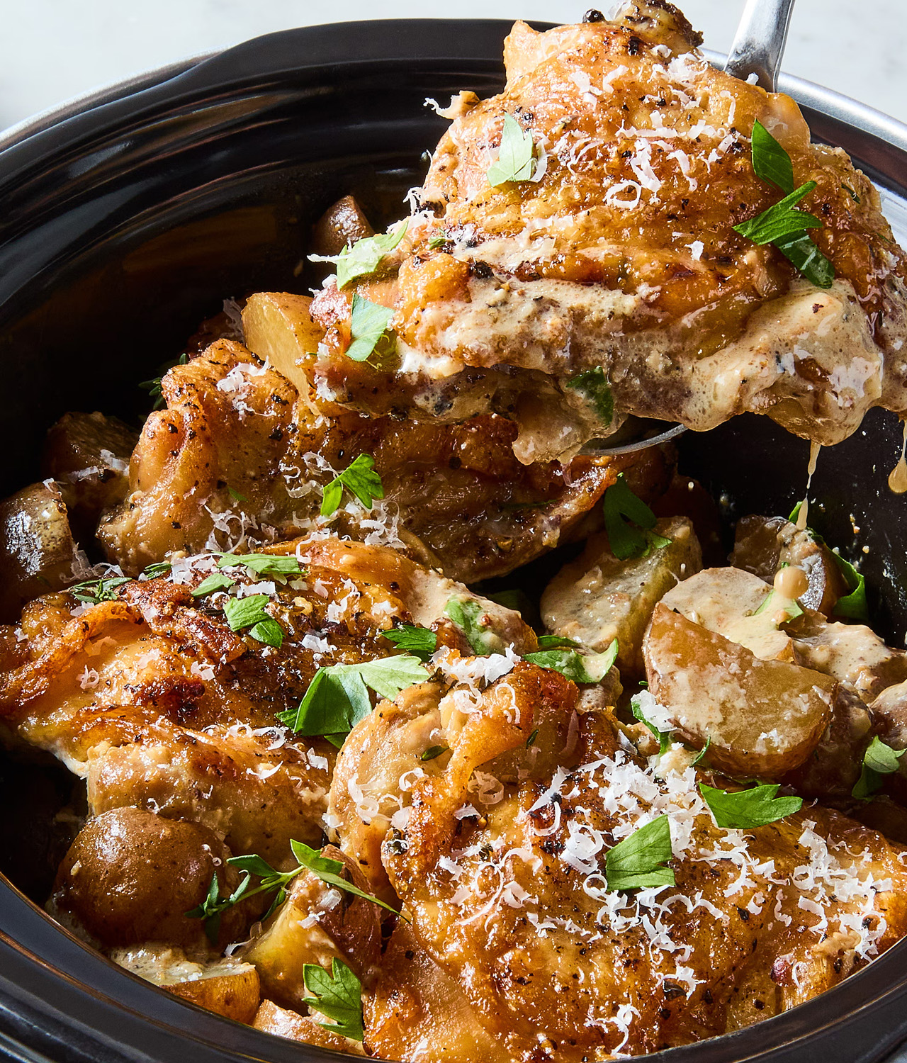 Slow-Cooker Garlic-Parmesan Chicken