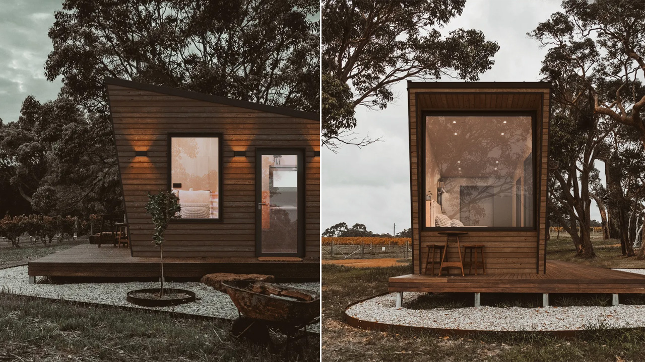 The beautiful exterior of Ambra tiny house