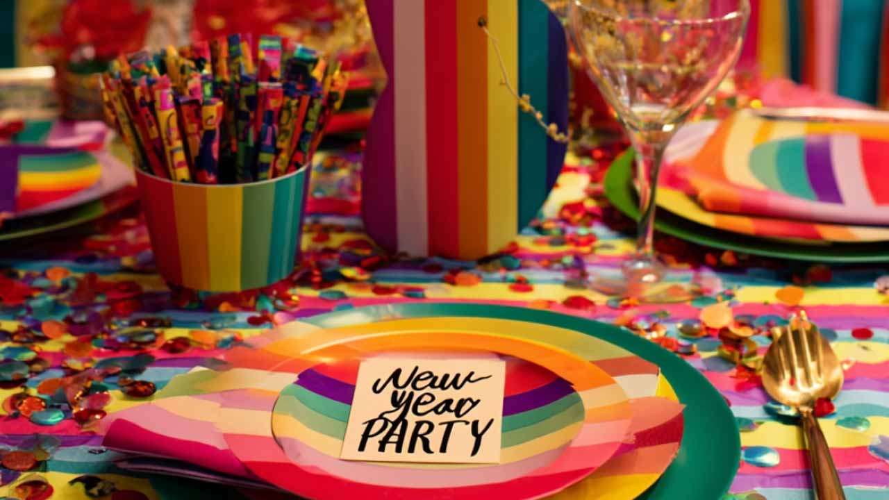 new year tablescape decoration