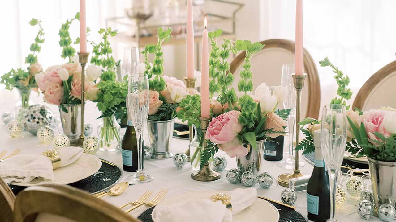 new year tablescape decoration