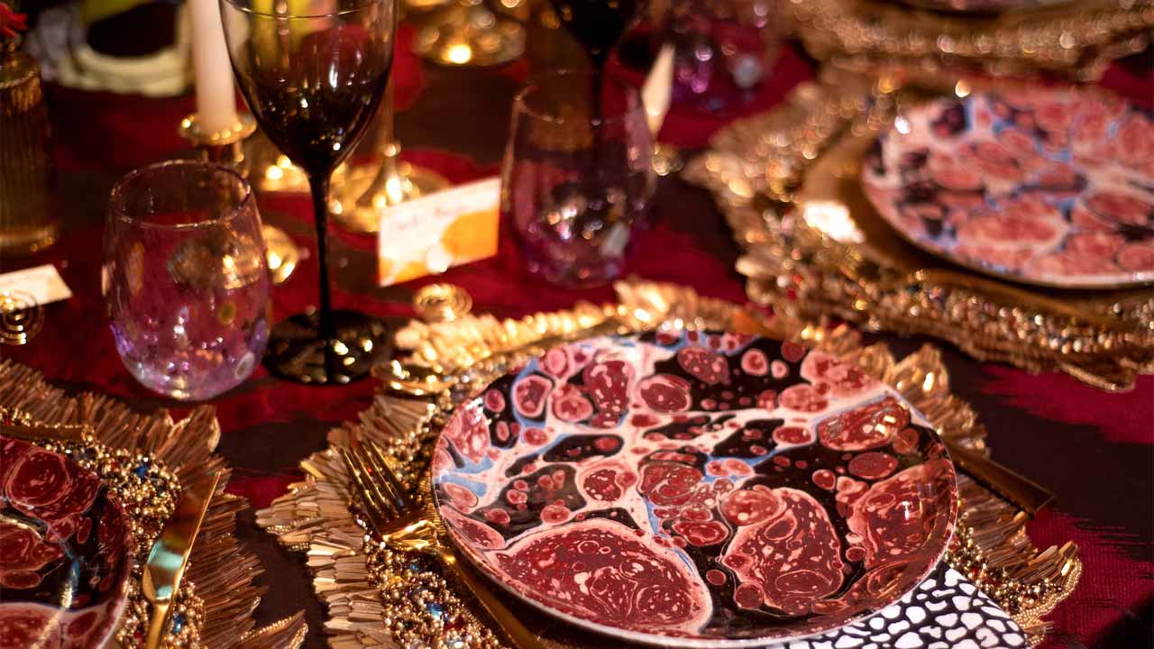 new year tablescape decoration