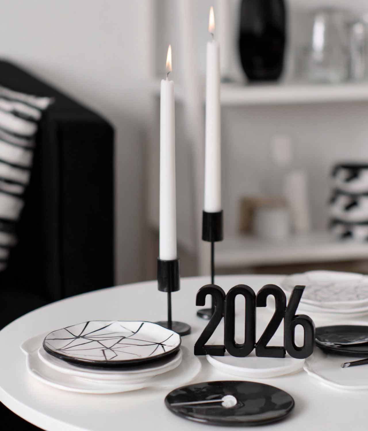 new year tablescape decoration
