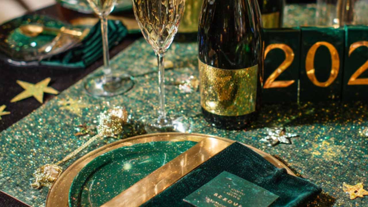 new year tablescape decoration