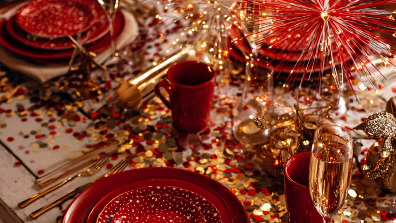new year tablescape decoration