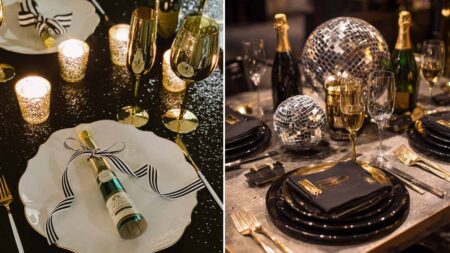 new year tablescape decoration
