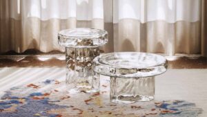 Soda Iced Murano Glass Table is an Ice-Cube cut Into Furniture Soda Iced Coffee table