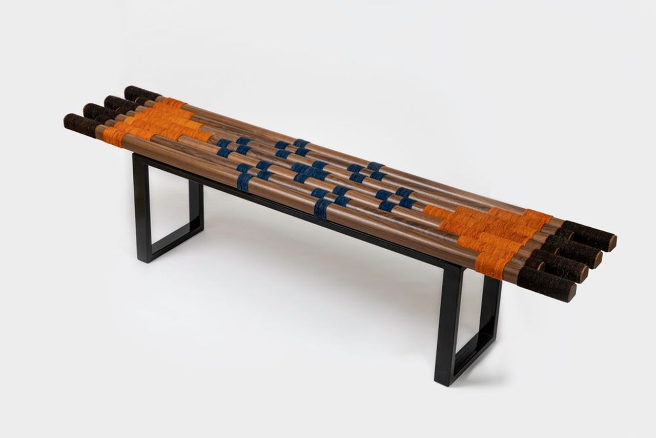 Alarqat Natural Bench by Manal Almaimouni