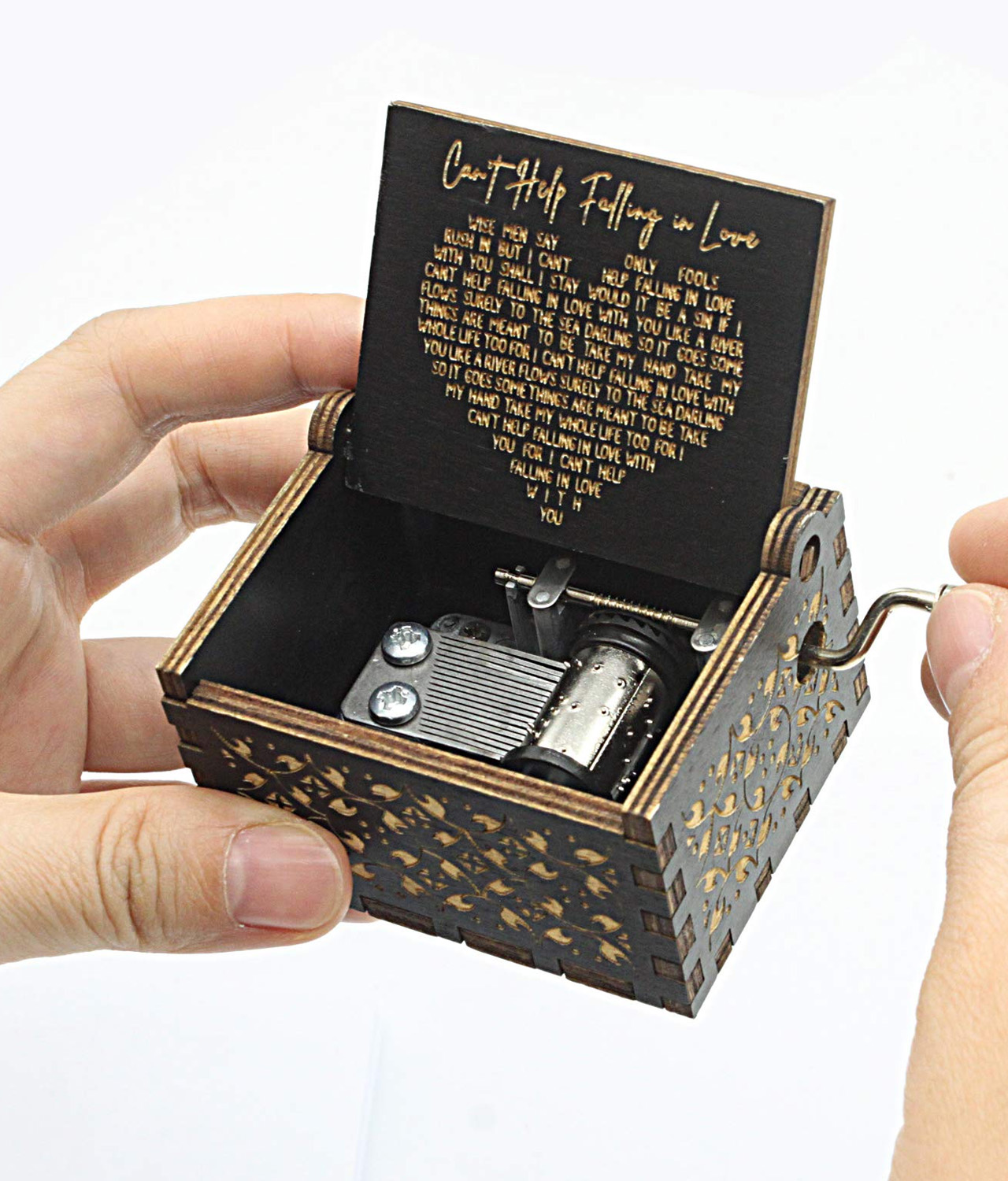 Antique Engraved Musical Box Case