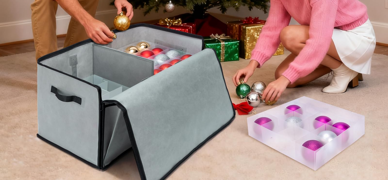 BALEINE Christmas Ornament Storage Box