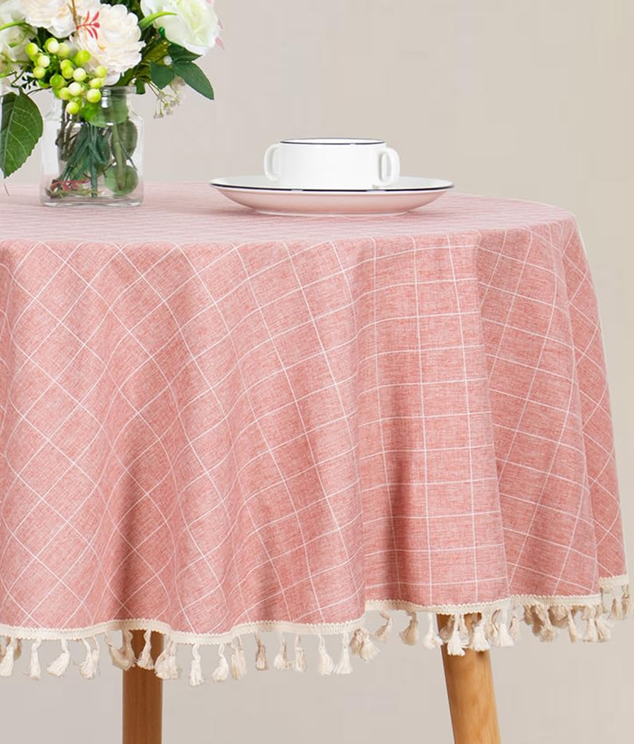 Blush Tassel Tablecloth