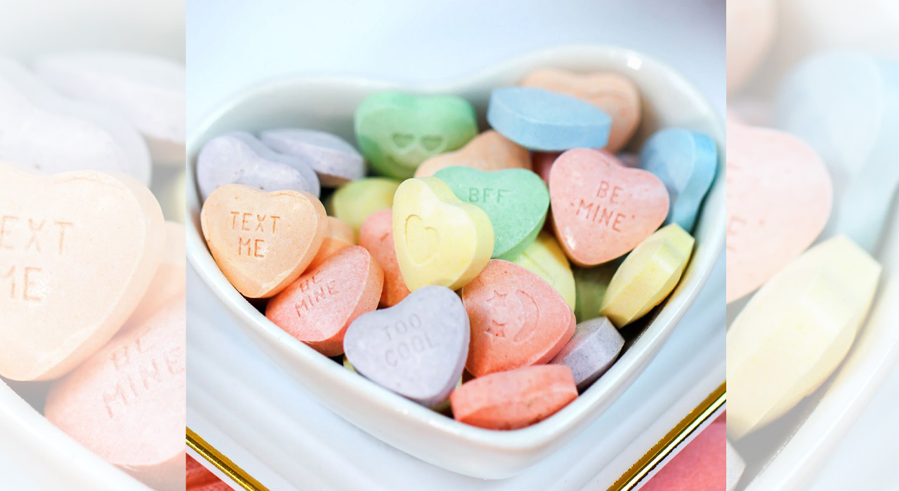 Brach's Valentines Sweet-Bright Conversation Hearts for Valentine's Day