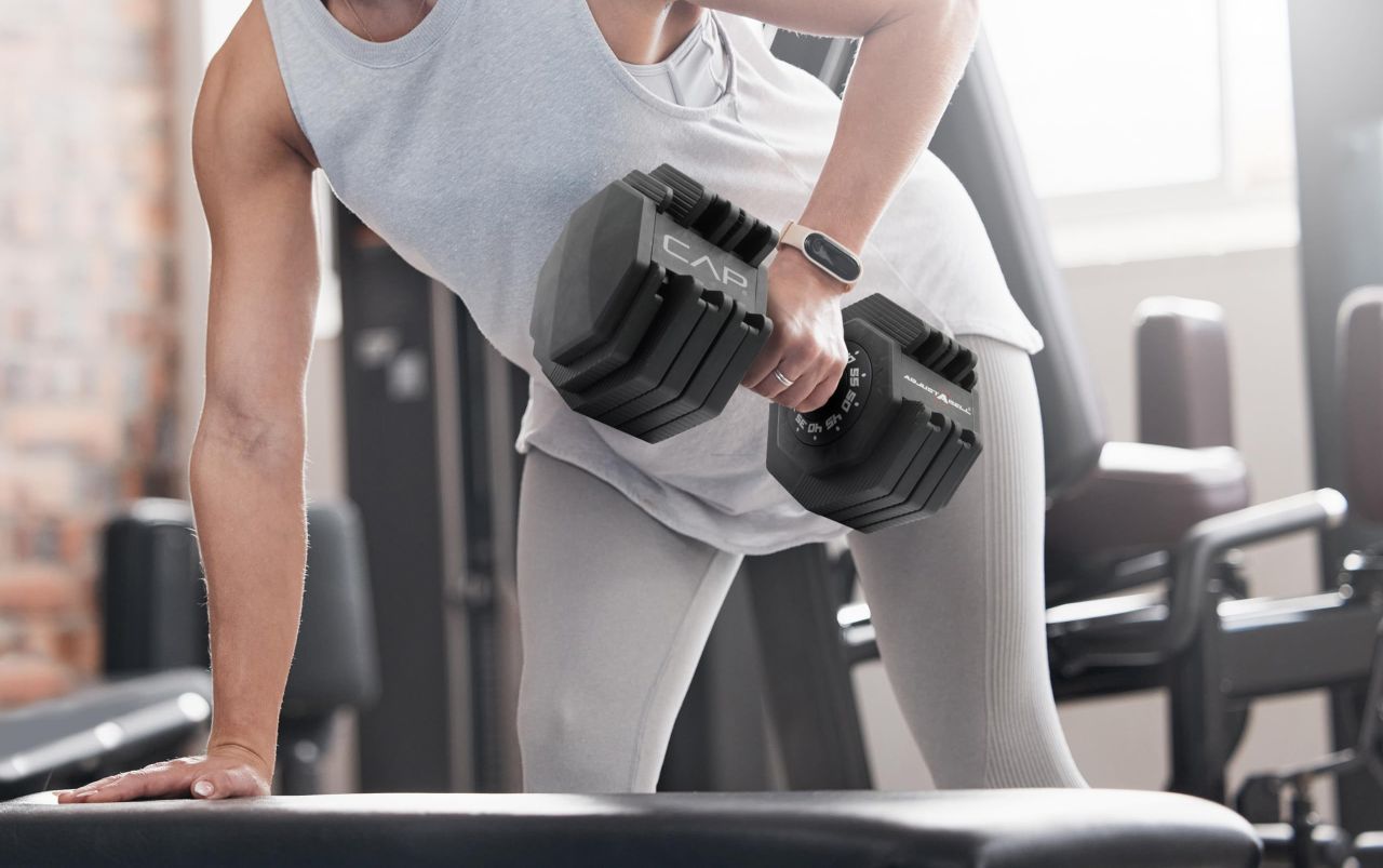 CAP Barbell ADJUSTABELL Adjustable 55 lb Hex Dumbbell Weights