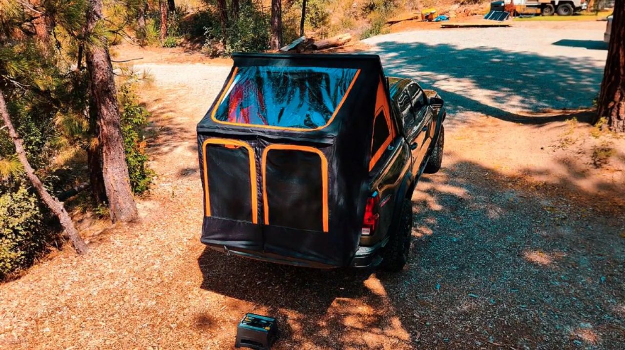 This Tonneau Cover Transforms Into Hard-Walled Tent