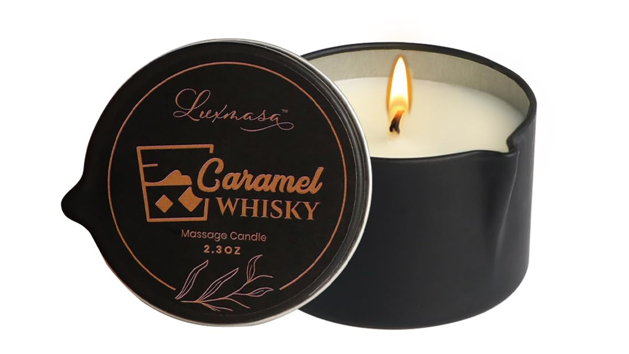Caramel Whisky Scented Massage Oil Candle