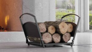Foldable Metal Firewood Rack is Must-Have Chic Storage and Its on 21% Discount Fire-Beauty-Fireplace-Log-Holder