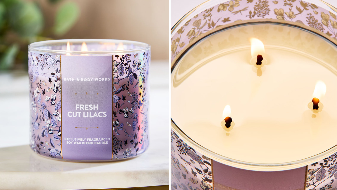 Fresh Cut Lilacs 3-Wick Scented Candle
